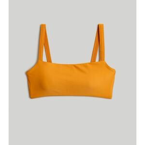 Madewell Scrunchy-Strap Square Neck Bikini Swim Top Ochre Fresco Size XS NL272